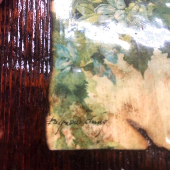 Vintage Birds‎ Bucket Decoupage on Wood Wall Decor - Picture 7 of 8